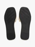 Beige Leather Horsebit Mules  Women