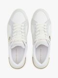 White Leather Court Trainers  Women