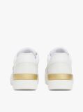 White Leather Court Trainers  Women