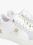 White Leather Court Trainers  Women