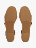 Brown Leather Platform Espadrilles  Women