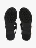 Black Leather Toe Post Sandals  Women