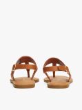 Brown Leather Toe Post Sandals  Women