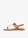 Brown Leather Toe Post Sandals  Women