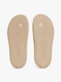 Beige Enamel Flag Contoured Flip-Flops  Women
