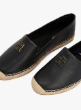 Black Leather Espadrilles  Women