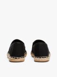 Black Flag Embroidery Canvas Espadrilles  Women