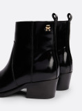 Black Leather Cowboy Boots  Women