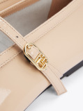 Beige Patent Leather Mary Jane Ballerinas  Women