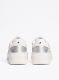 Grey Metallic Panel Basketball Trainers  Women