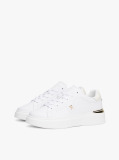 White Leather TH Monogram Court Trainers  Women