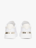 White Leather TH Monogram Court Trainers  Women