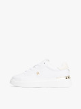 White Leather TH Monogram Court Trainers  Women