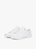 White Leather Court Trainers  Women