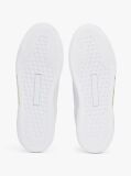 White Leather Court Trainers  Women