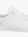 White Leather Court Trainers  Women