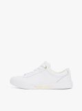 White Leather Court Trainers  Women