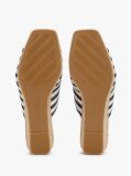 Multi Stripe Espadrille Wedge Mules  Women