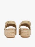 Beige Denim Espadrille Platform Sandals  Women