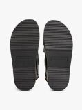 Black TH Monogram Leather Cleat Sandals  Women