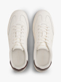 White Heritage Shiny Leather Trainers  Women