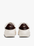 White Heritage Shiny Leather Trainers  Women
