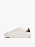 White Heritage Shiny Leather Trainers  Women