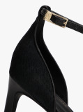 Black T-Bar Ankle Strap Stiletto Heels  Women