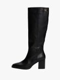 Black Leather TH Monogram Horsebit Knee-High Boots  Women