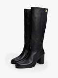 Black Leather TH Monogram Horsebit Knee-High Boots  Women