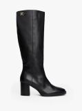 Black Leather TH Monogram Horsebit Knee-High Boots  Women