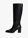Black Leather TH Monogram Horsebit Knee-High Boots  Women