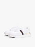 White Leather TH Monogram Plaque Trainers  Women