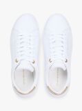 White Leather Court Sneakers  Women