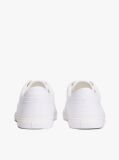 White Low Profile Canvas Lace-Up Trainers  Women