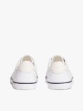 White Leather TH Monogram Lace-Up Trainers  Women