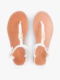 White Leather TH Monogram Strap Sandals  Women