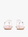 White Leather TH Monogram Strap Sandals  Women
