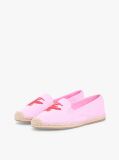 Pink Logo Embroidery Canvas Espadrilles  Women