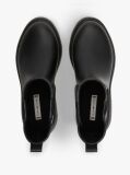 Black Rubberised Flag Cleat Rain Boots  Women