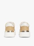 Beige Metallic TH Monogram Leather Platform Trainers  Women