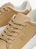 Beige Metallic TH Monogram Leather Platform Trainers  Women