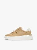 Beige Metallic TH Monogram Leather Platform Trainers  Women
