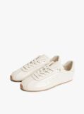 Beige TH Monogram Plaque Leather Trainers  Women