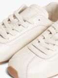 Beige TH Monogram Plaque Leather Trainers  Women