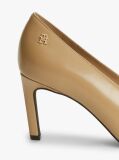 Beige TH Monogram Leather High Heels  Women