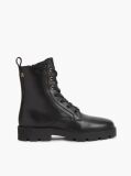 Black TH Monogram Leather Lace-Up Boots  Women