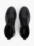 Black TH Monogram Leather Lace-Up Boots  Women