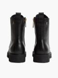 Black TH Monogram Leather Lace-Up Boots  Women
