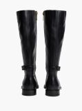 Black TH Monogram Buckle Leather Knee-High Boots  Women